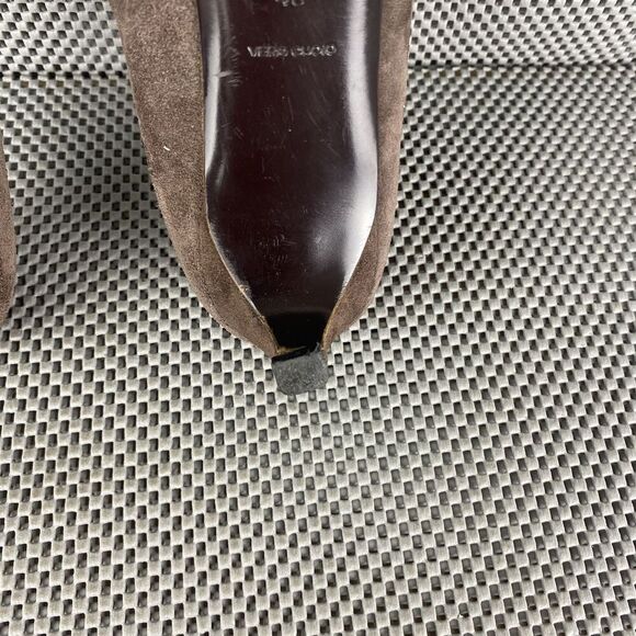 Prada Heels Womens Size 40 Brown Leather Pointed Toe Formal Made in Italy - Picture 10 of 13